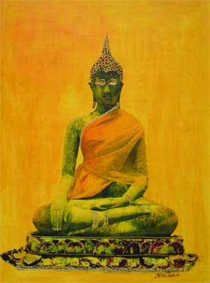 Sitting Buddha paint