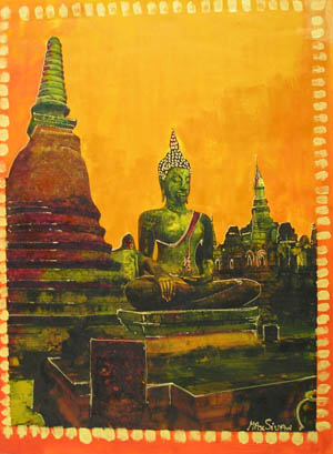 Buddhist Temple paint